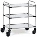 Chariot inox 2 plateaux