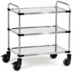 Chariot inox 3 plateaux