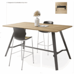 TABLE ALTITUDE 25MM (BL / WALNUT AMBRE)