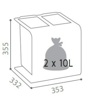 Corbeille de tri sélectif 2x8l yc 5 stickers – Image 3