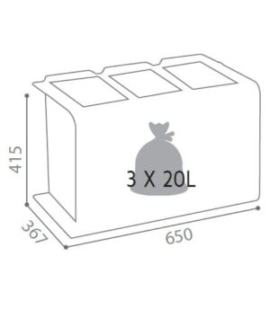 Corbeille de tri sélectif 3x15l yc 5 stickers – Image 4