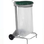 Support Sac Mobile à pédale COLLECROULE - 110L - VERT