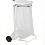 Support Sac Mobile à pédale COLLECROULE - 110L - CADRE BLANC