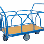 Chariot 500 kg 1200 x 800 mm 2 dossiers 2 ridelles tube