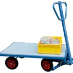 Chariot avant train pivotant, 1200 x 800 mm, roues CC, 500 kg