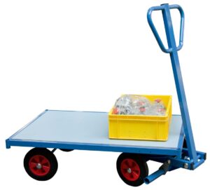 Chariot avant train pivotant, 1200 x 800 mm, roues CC, 500 kg
