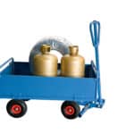 Chariot avant train pivotant habillage tôle, 1200 x 800 mm, roues PN, 500 kg