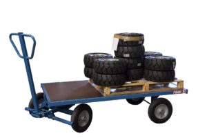 Chariot avant train pivotant, 2500 x 1200 mm, roues CC, 1000 kg