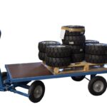 Chariot avant train pivotant, 1600 x 800 mm, roues PN, 1000 kg