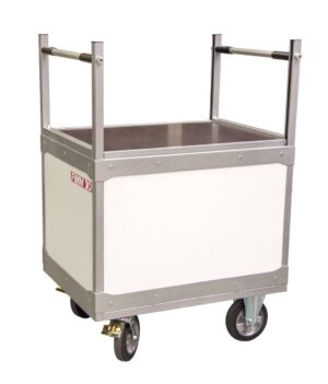 Chariot niveau constant polypropylène, 800 x 600 mm, 100 kg