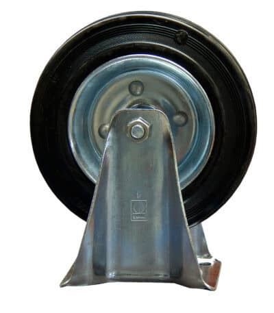 Roues antistatique caoutchouc Ø 125 mm, 2 fixes + 2 pivotantes à frein