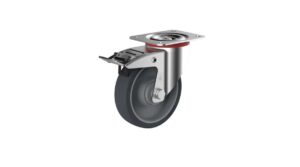 Roues TPE Ø 160 mm, 4 pivotantes à frein