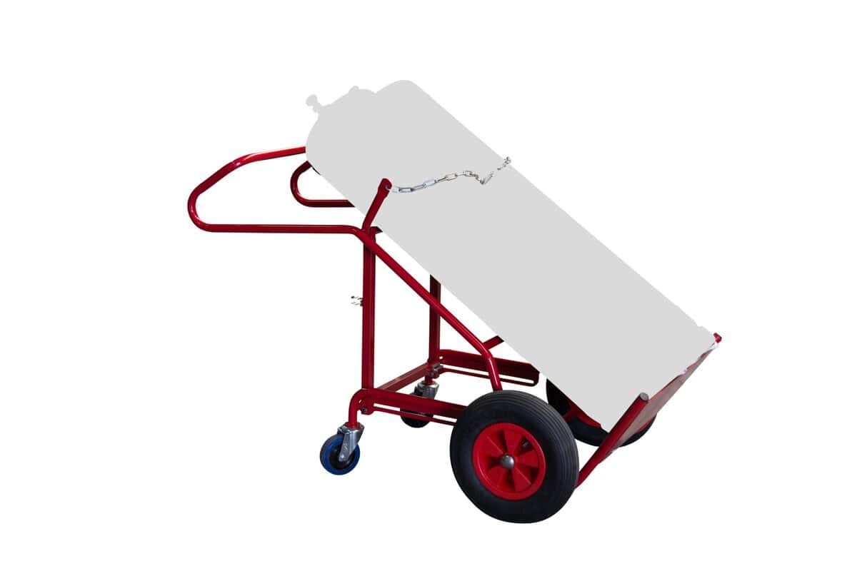 Diable DBA 2 bouteilles avec béquille roues PN 250 kg