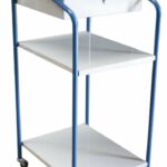 Pupitre avec rangement, 2 étagères, à roulettes, 150 kg