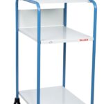 Pupitre à plan inclinable, 2 étagères, 150 kg