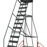 Escabeau à immobilisation automatique, 14 marches, 150 kg