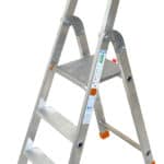 Escabeau aluminium repliable, 3 marches, 150 kg