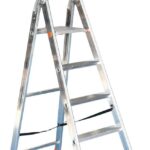 Escabeau aluminium repliable, 5 marches, 150 kg