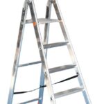 Escabeau aluminium repliable, 8 marches, 150 kg