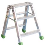 Marchepied aluminium repliable, double accès, 3 marches 150 kg