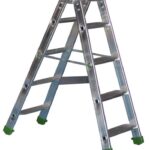 Marchepied aluminium repliable, double accès, 5 marches 150 kg