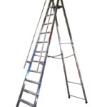 Escabeau aluminium repliable, 11 marches, 150 kg