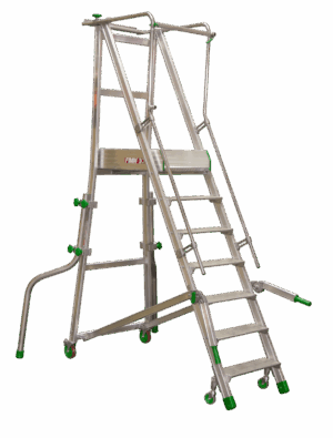 Plateforme de magasinage aluminium, 4 marches, 150 kg
