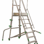 Plateforme de magasinage aluminium, 5 marches, 150 kg