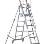 Plateforme de magasinage aluminium repliable, 6 marches, 150 kg