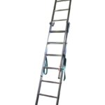 Échelle aluminium 2 plans, 6 + 7 échelons, 150 kg