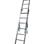 Échelle aluminium 2 plans, 8 + 9 échelons, 150 kg