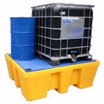 Bac de rétention manutentionnable PEHD 1 transicuve/4 fûts, 1000 L