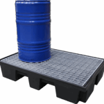 Bac de rétention PEHD recyclé 2 fûts, 120 L