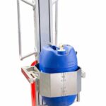 Gerbeur retourneur Moovit® Rotobidon, levée électrique 150 mm/s, 60 kg