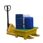 Bac de rétention manutentionnable PEHD avec caillebotis, 70 L