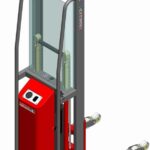Gerbeur semi électrique 600kg roulettes avant boggies Ø 80mm