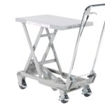 Table élévatrice manuelle aluminium, 100 kg
