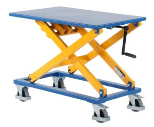 Table élévatrice manuelle à vis sans fin, 950 x 600 mm, 300 kg