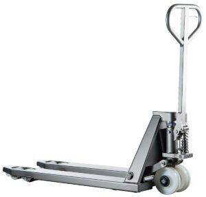 Transpalette manuel inox 304, roues et galets nylon, 2000 kg