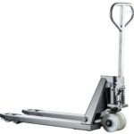 Transpalette manuel semi-inox 304, roues et galets nylon, 2500 kg