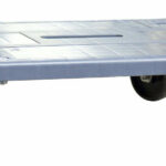 Plateau roulant polypropylène sans rebord, 600 x 400 mm, roues NY, 350 kg