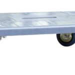 Plateau roulant polypropylène sans rebord, 600 x 400 mm, roues NT, 500 kg