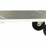 Plateau roulant bois glissnot, 600 x 800 mm, roues CC, 210 kg