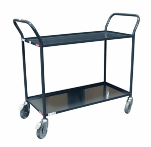 Servante 2 plateaux tôle avec rebord, 935 x 435 mm, 200 kg