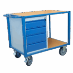 Servante établi équipée, 4 tiroirs, 500 kg
