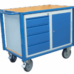 Servante établi équipée, 4 tiroirs + 1 bloc porte, 500 kg