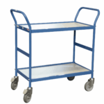Servante 2 plateaux bois, double poignées verticales, 780 x 420 mm, 150 kg
