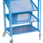 Servante à 3 plateaux inclinables réglables en hauteur, 610 x 825 mm, 200 kg
