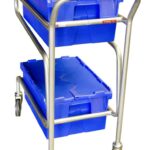 Chariot porte-bacs 2 niveaux, 100 kg