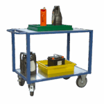 Servante établi, 2 plateaux tôle galva, 1300 x 800 mm, 500 kg